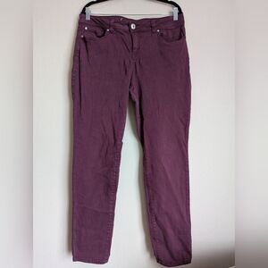 Inc Denim Maroon Skinny Jeans Size 14
